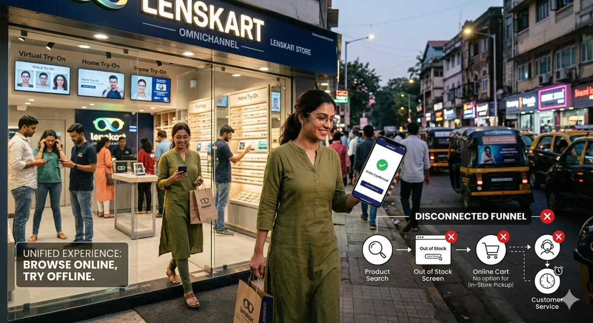 Lenskart Blends Online + Offline Seamlessly—Your Funnel Feels Disconnected