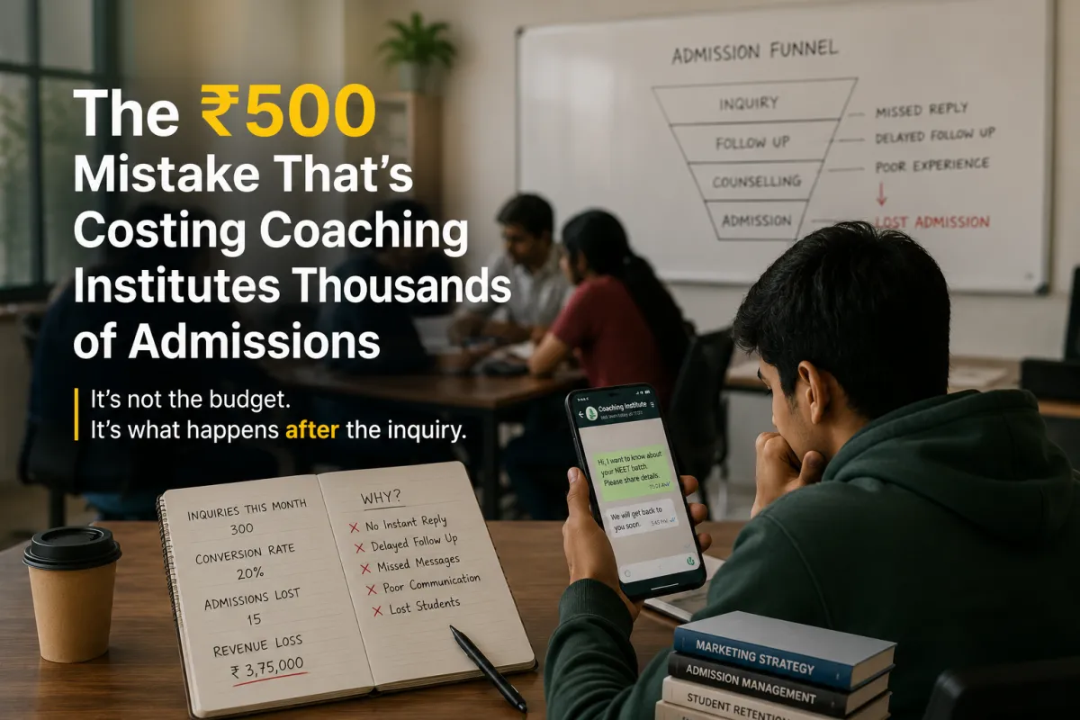 The ₹500 Mistake That's Costing Coaching Institutes Thousands of Admissions