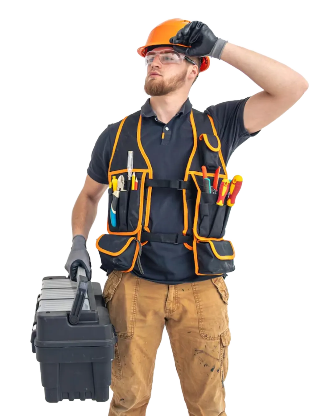 Manitas con herramientas listo para trabajar