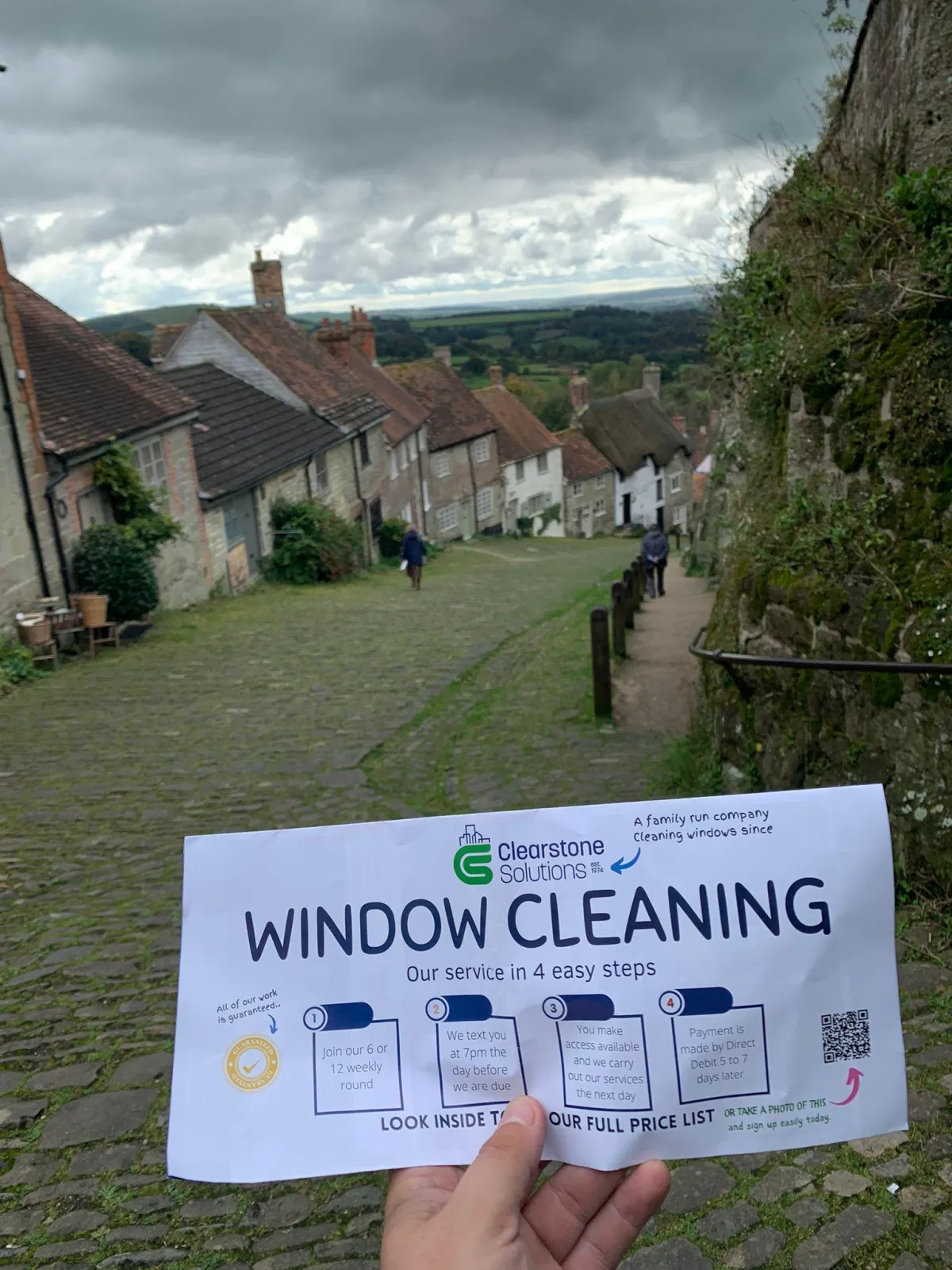 Window cleaning in Shaftesbry, Dorset. Serving Dorset, Somerset, Wiltshire and Hampshire.   
