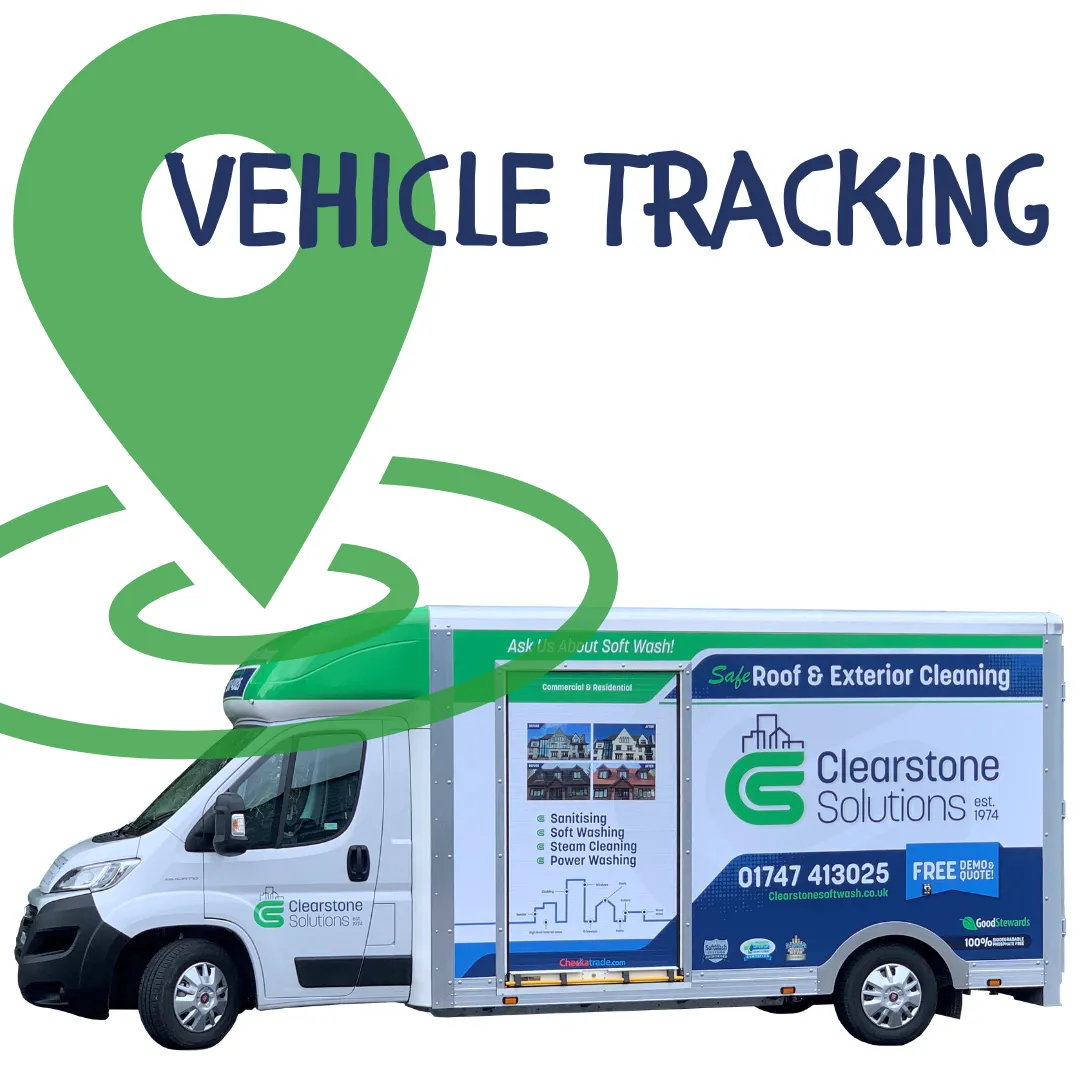 Vehicle tracking of all window cleaning vans from Shaftesbury, Dorset. 