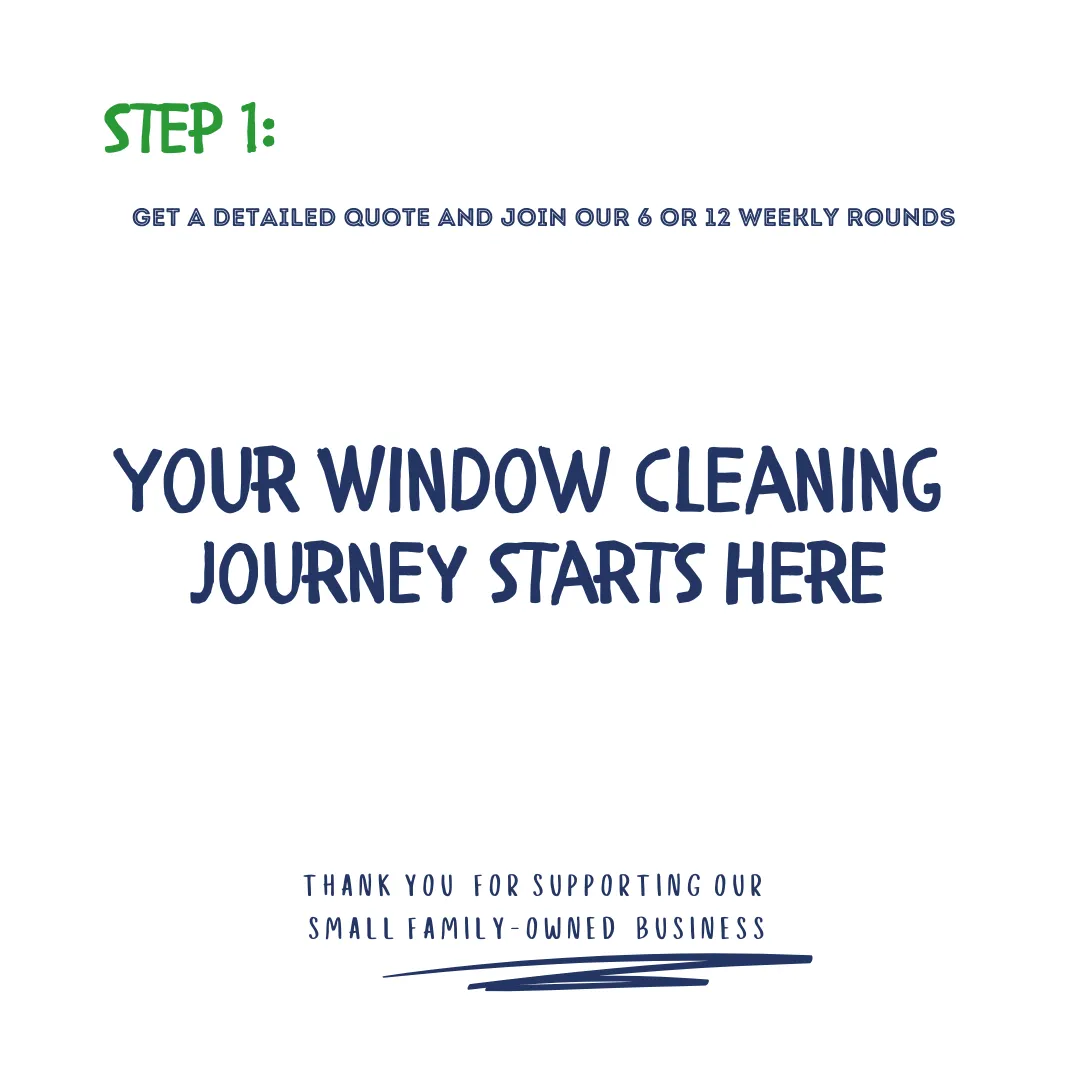 Step One of our window cleaning service in Shaftesbury, Dorset. Serving Dorset, Somerset, Wiltshire and Hampshire.