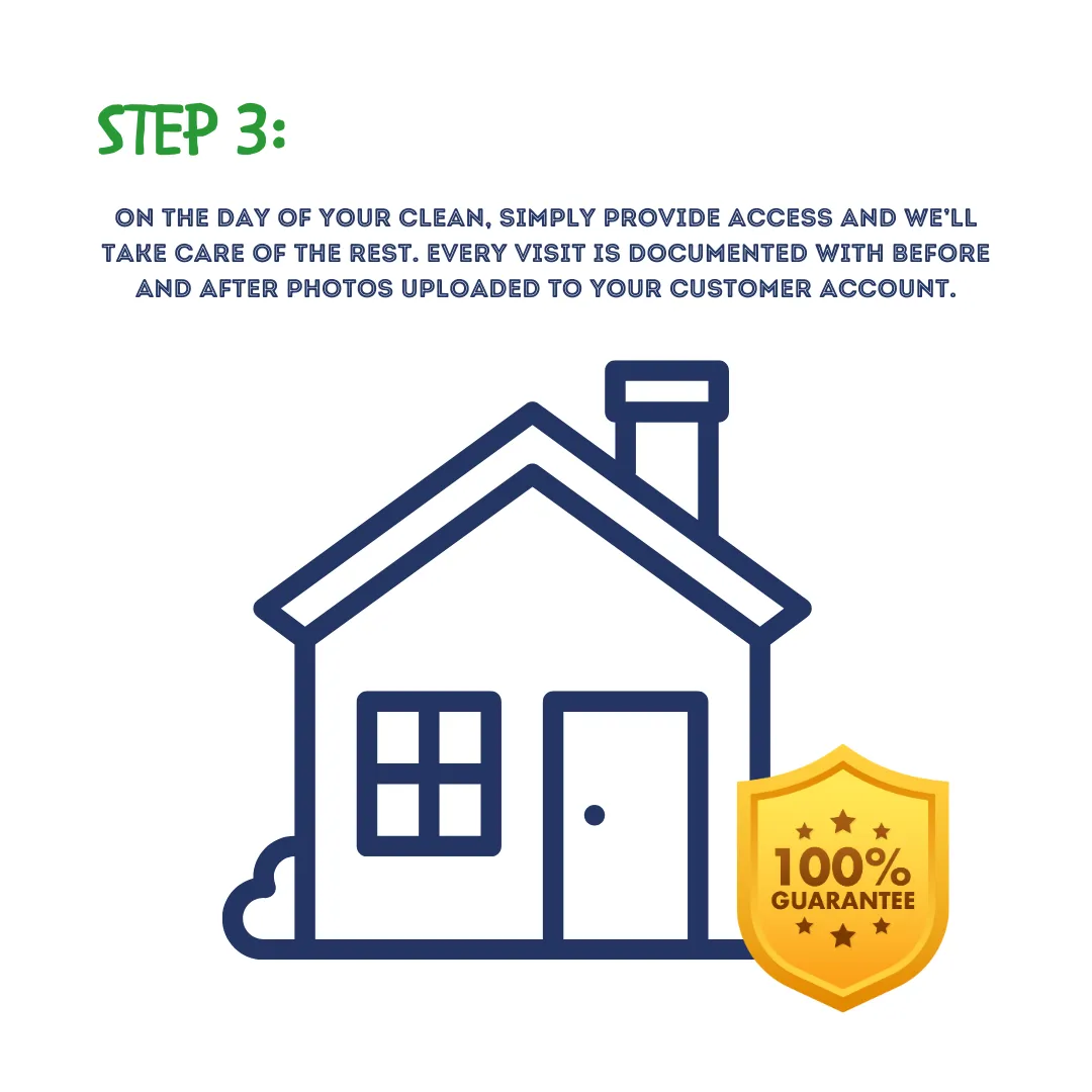 Step Three of our window cleaning service in Shaftesbury, Dorset. Serving Dorset, Somerset, Wiltshire and Hampshire.