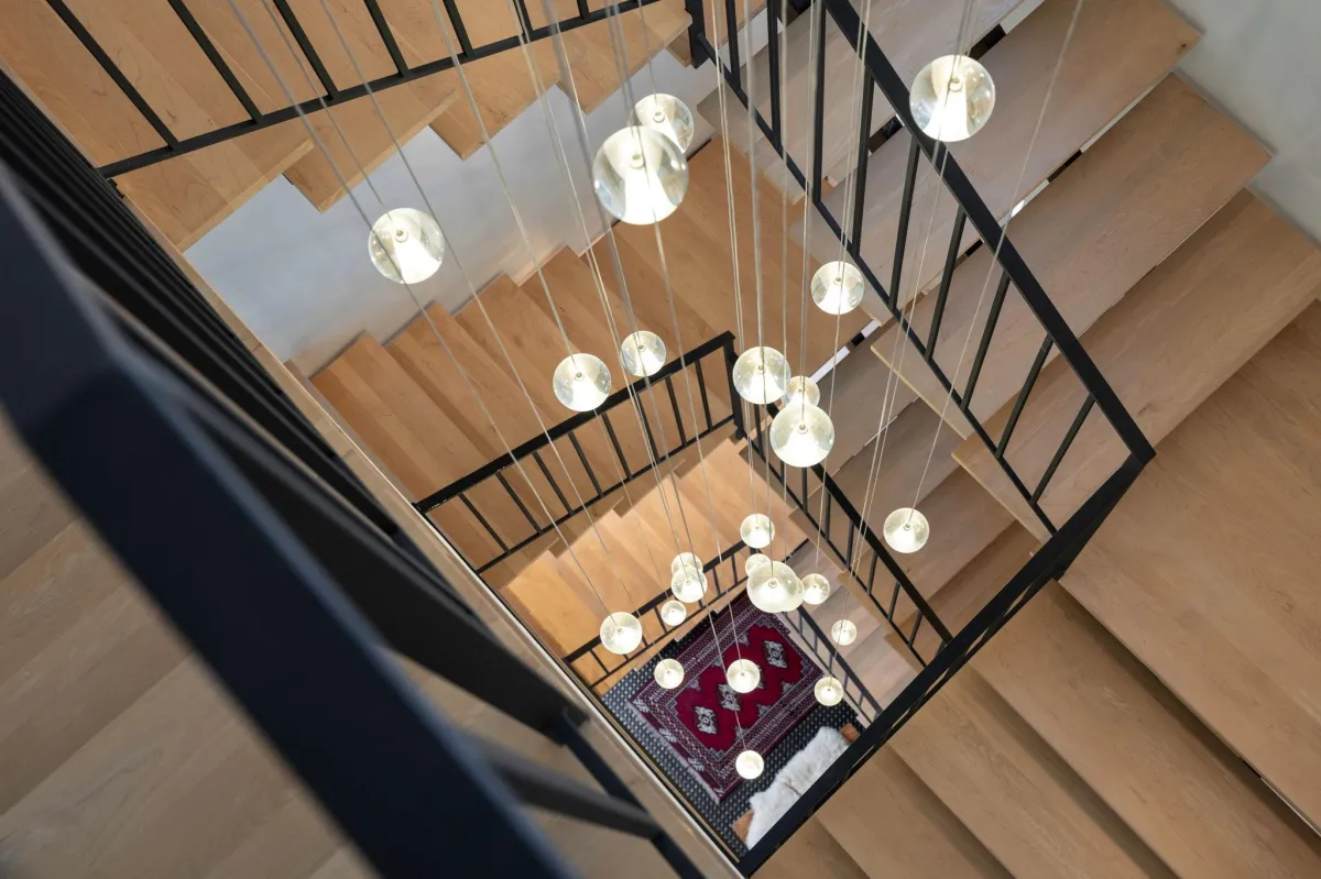 interior photography - Mammoth modern home staircase - photographed for architect