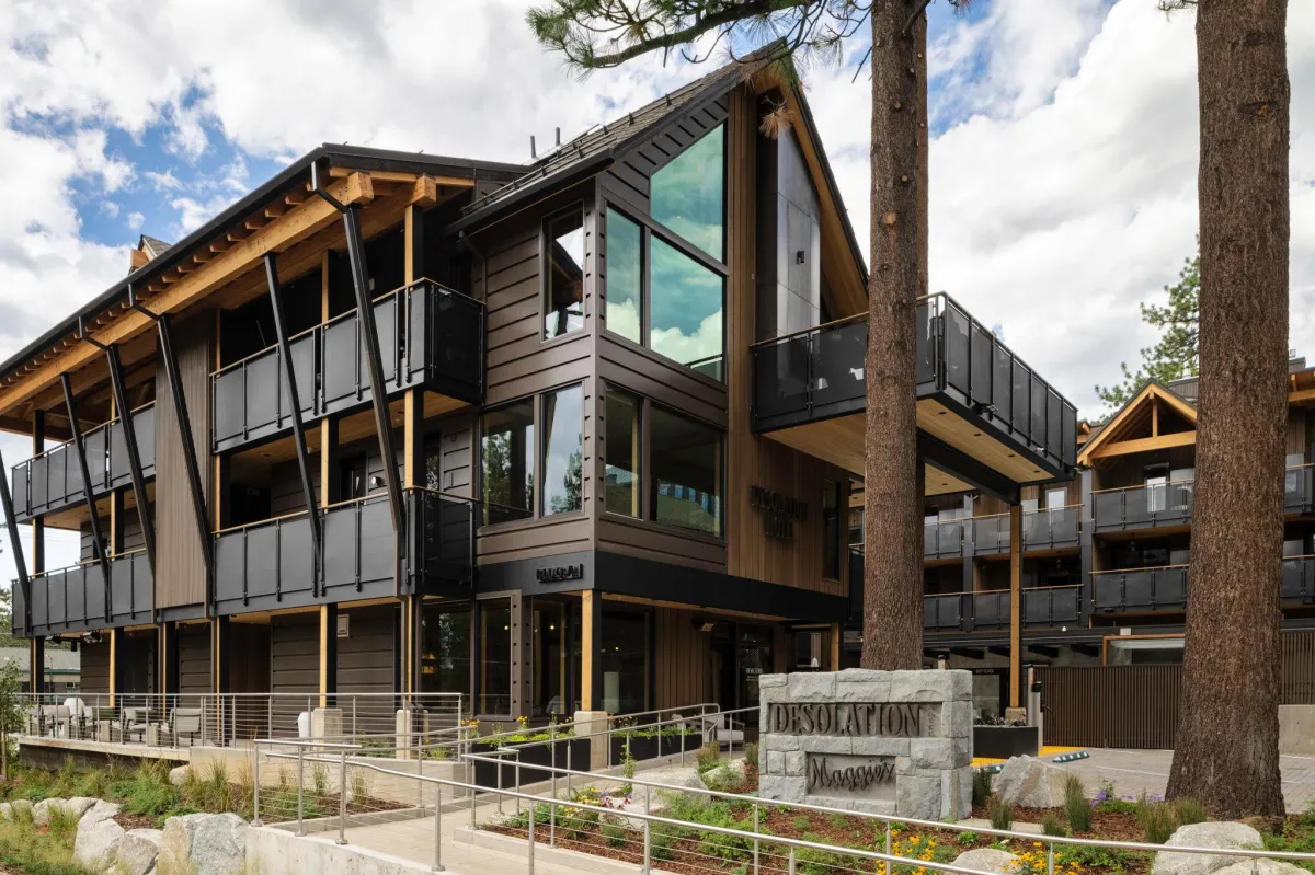 architectural photography of Desolation Hotel in Lake Tahoe