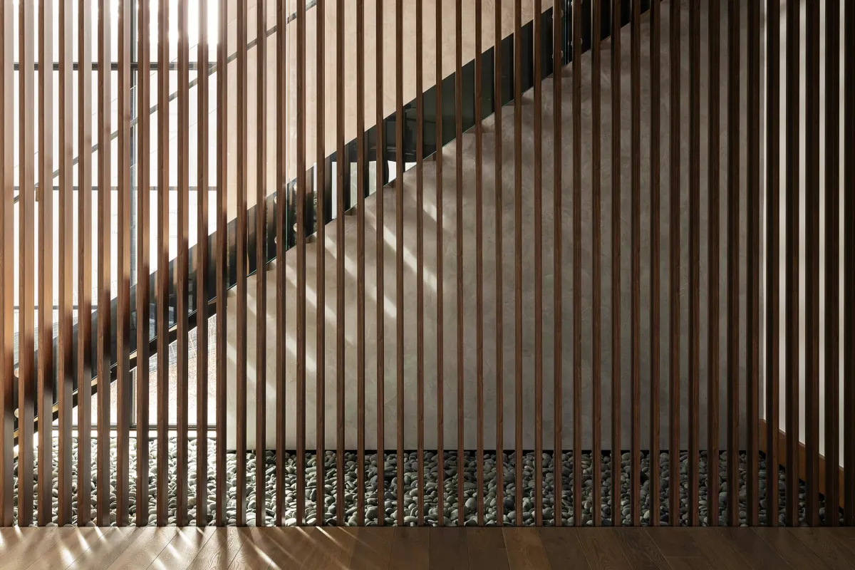 interior photography of crystal bay mountain modern home staircase build by sierracon designed by walton architecture