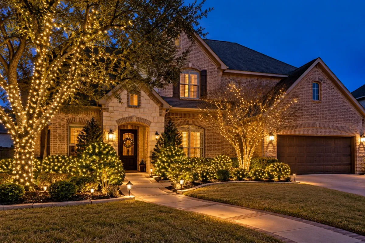 Keller Landscape and Pathway Christmas Lights