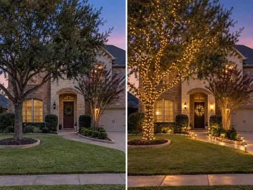 Christmas Tree and Wreath Lighting in Keller