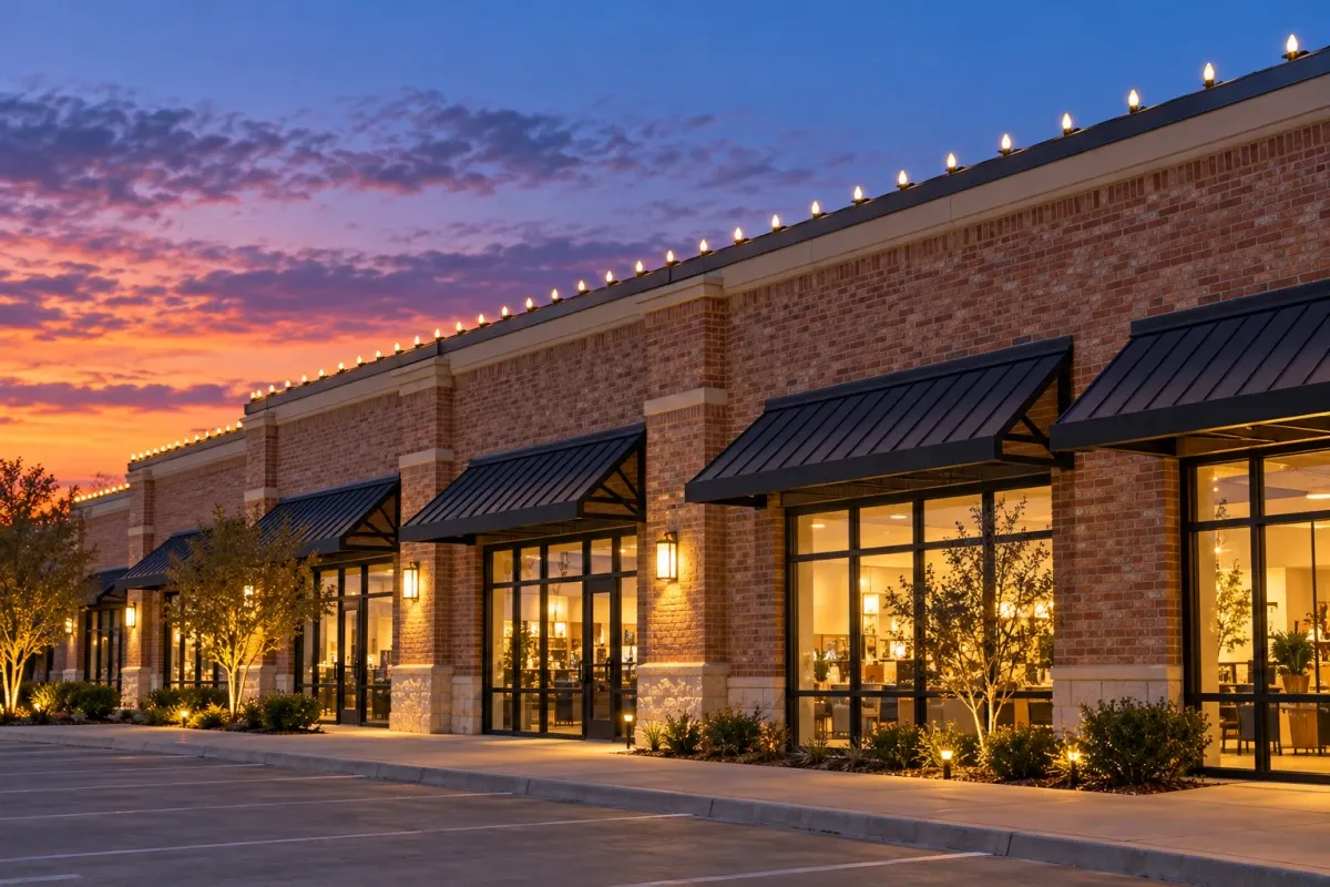 Denton Commercial Christmas Lighting
