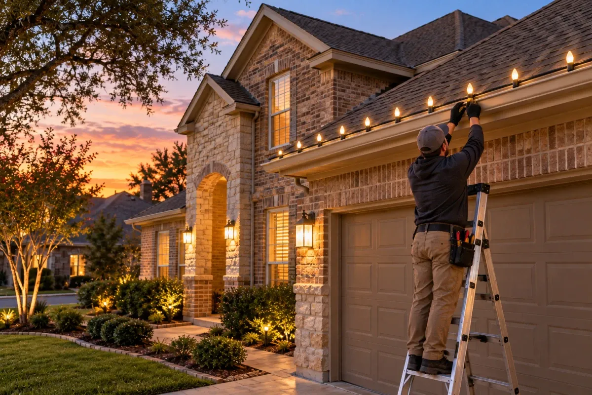 Fort Worth Christmas Light Installation