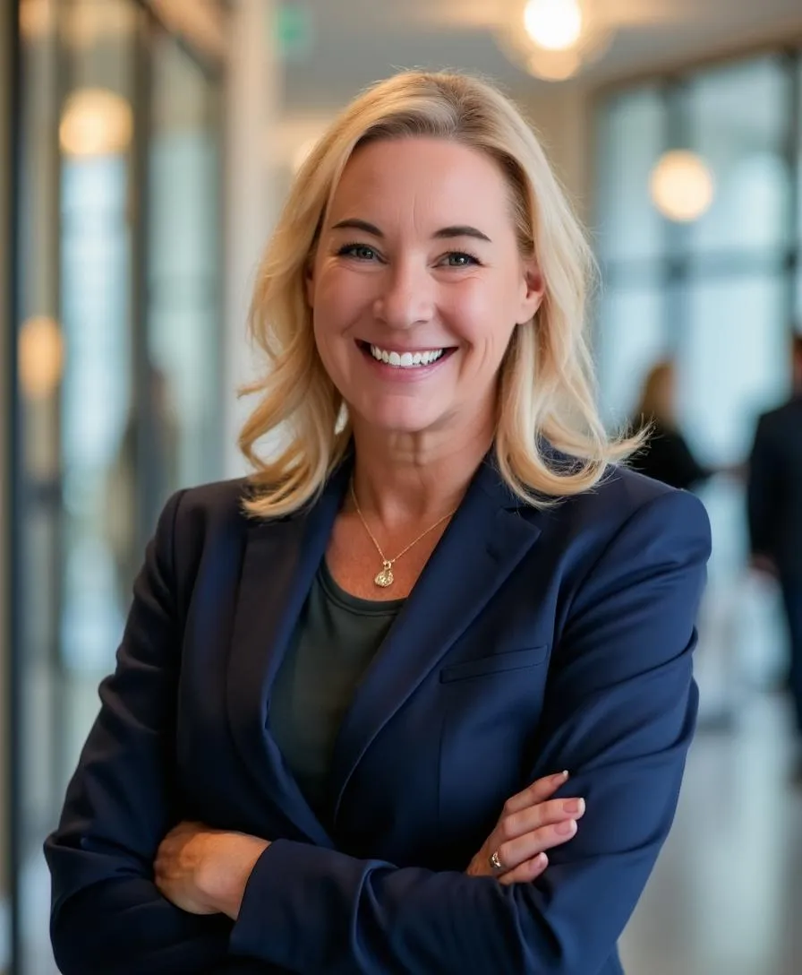 a bedroom with a bed, desk, and a window