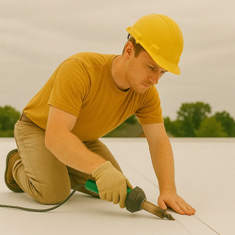 commercial membrane roof installation
