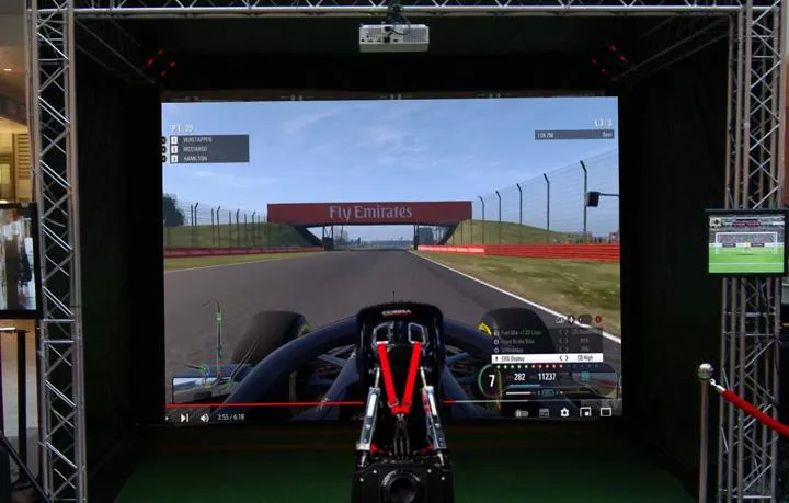 Car racing simulator with motion seat to hire