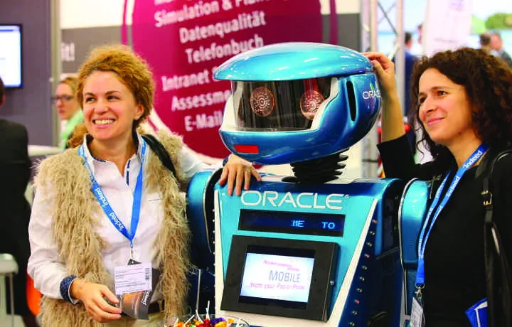 Humanoid talking robot hire for exhibitions and events.