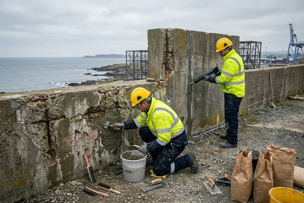 Industrial concrete repair and joint sealing specialists restoring damaged surfaces across Anglesey facilities.