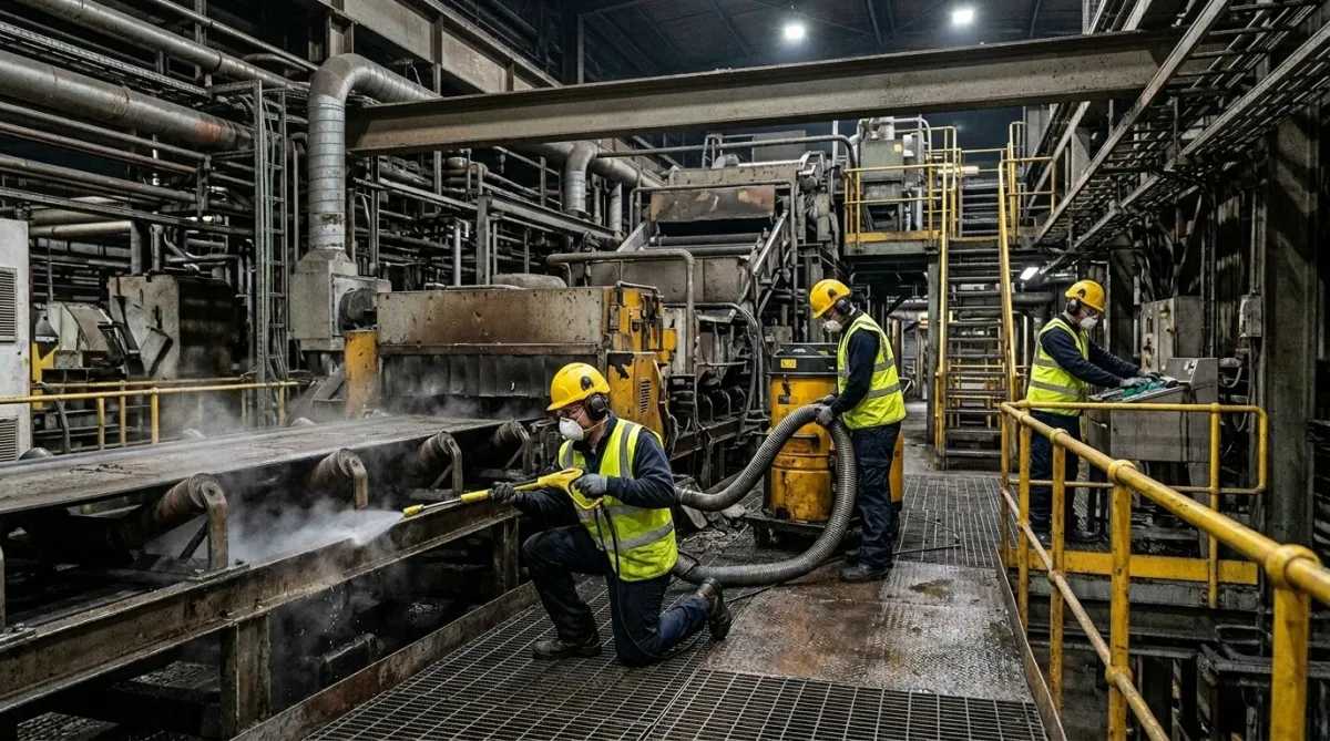Factory shutdown cleaning contractors in Liverpool, Merseyside