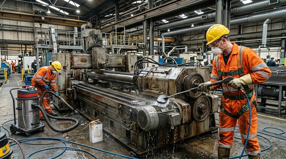 Plant and machinery cleaning specialists operating in a Manchester industrial facility