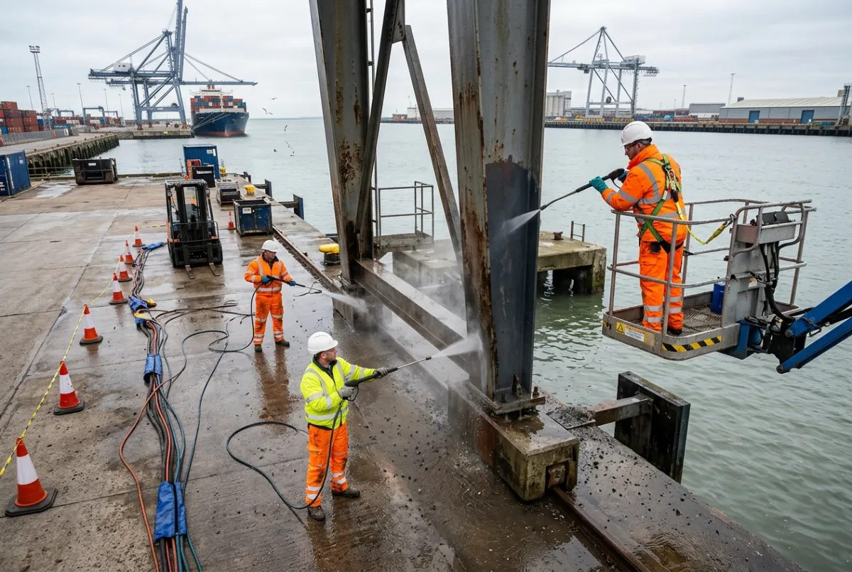 Marine & Coastal Infrastructure Cleaning in Anglesey