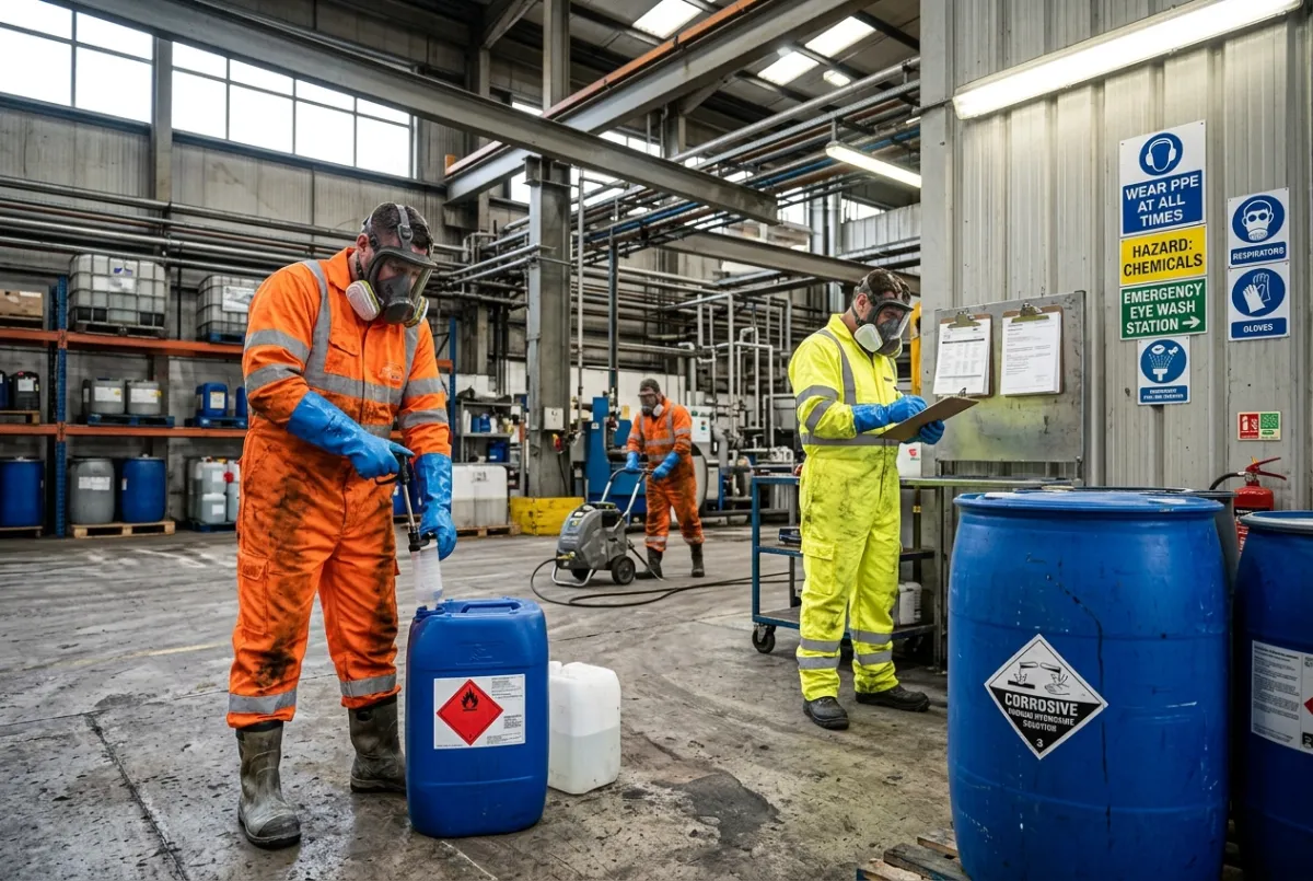 COSHH Compliance & Industrial Cleaning Contractors in the UK