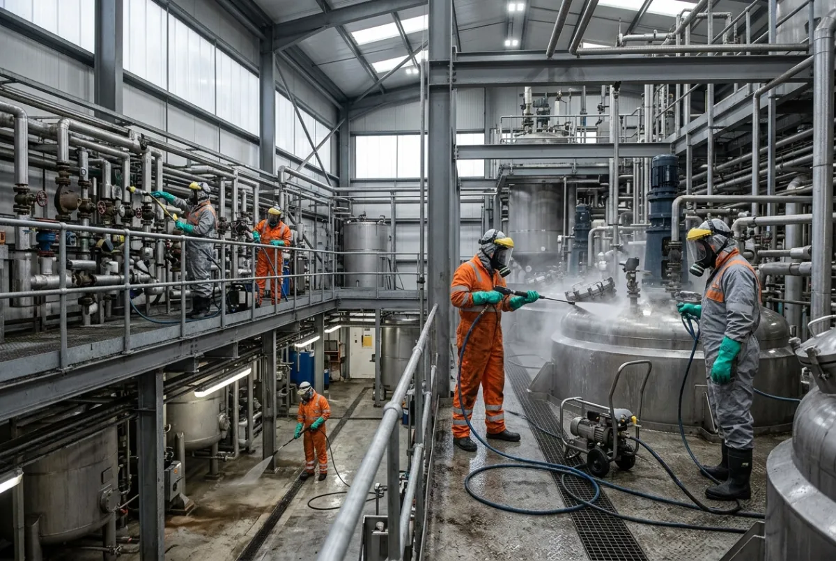 Industrial Cleaning for Chemical & Processing Plants in North West England