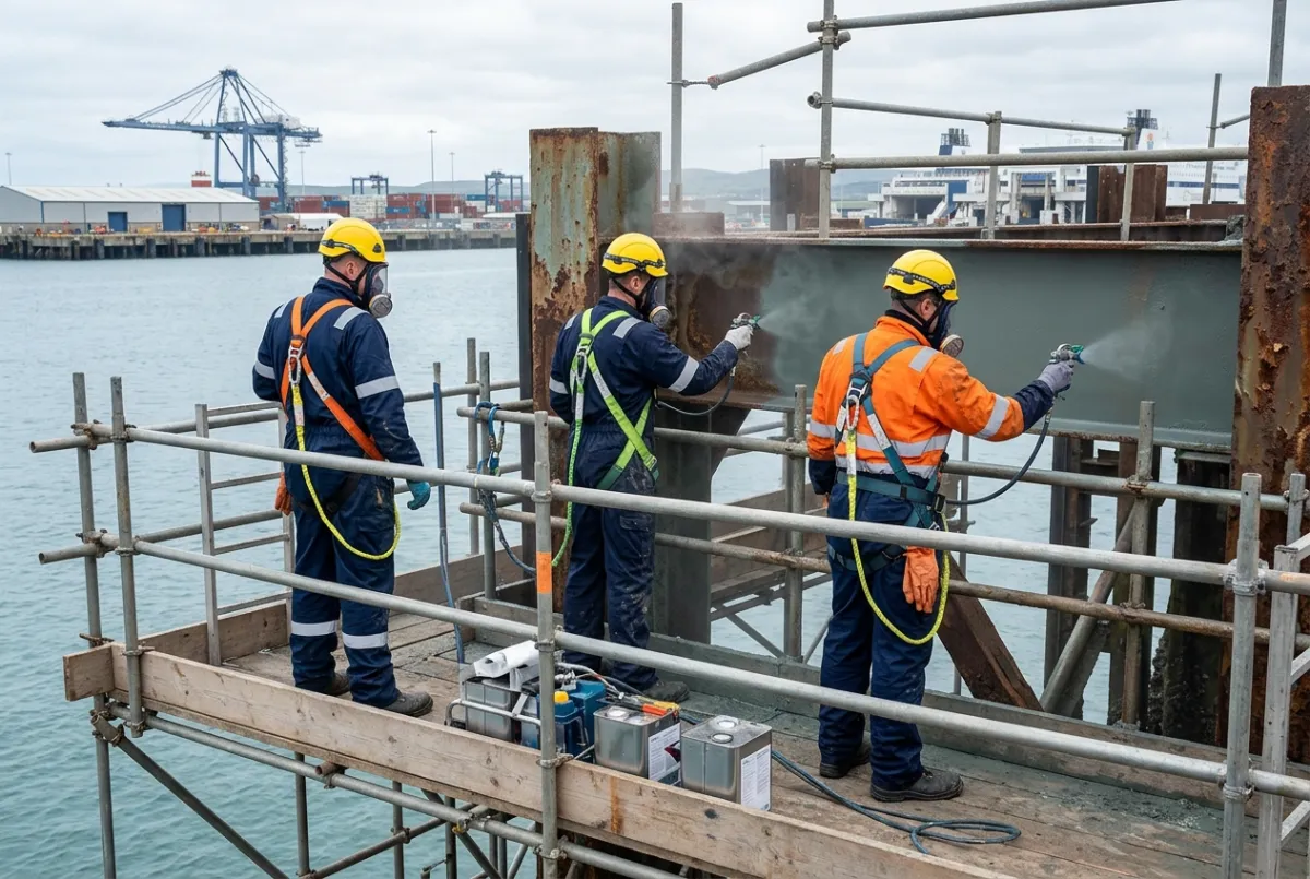 Industrial Painting Services for Holyhead Port & Marine Infrastructure