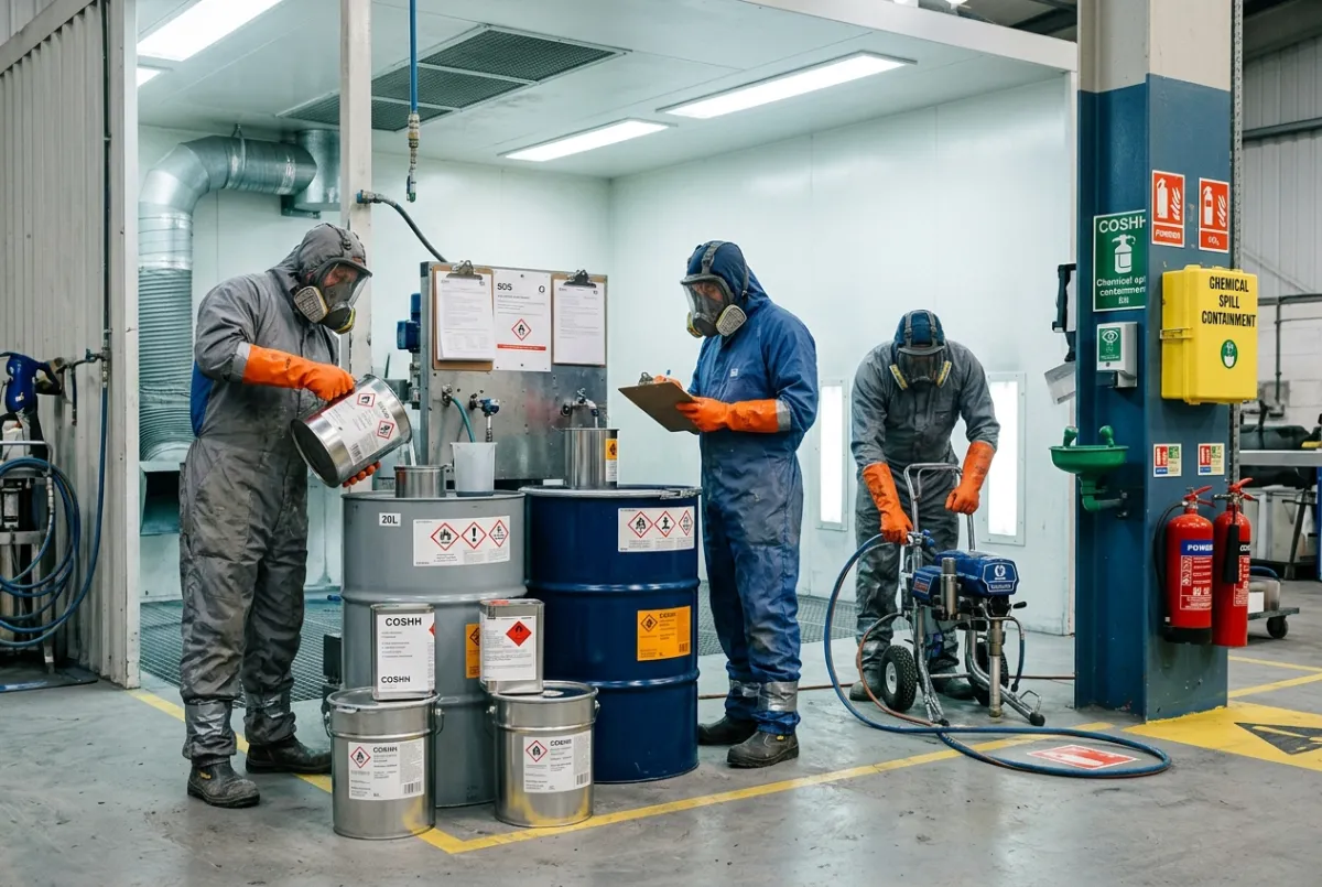 COSHH Compliance for Industrial Painting Contractors in North Wales