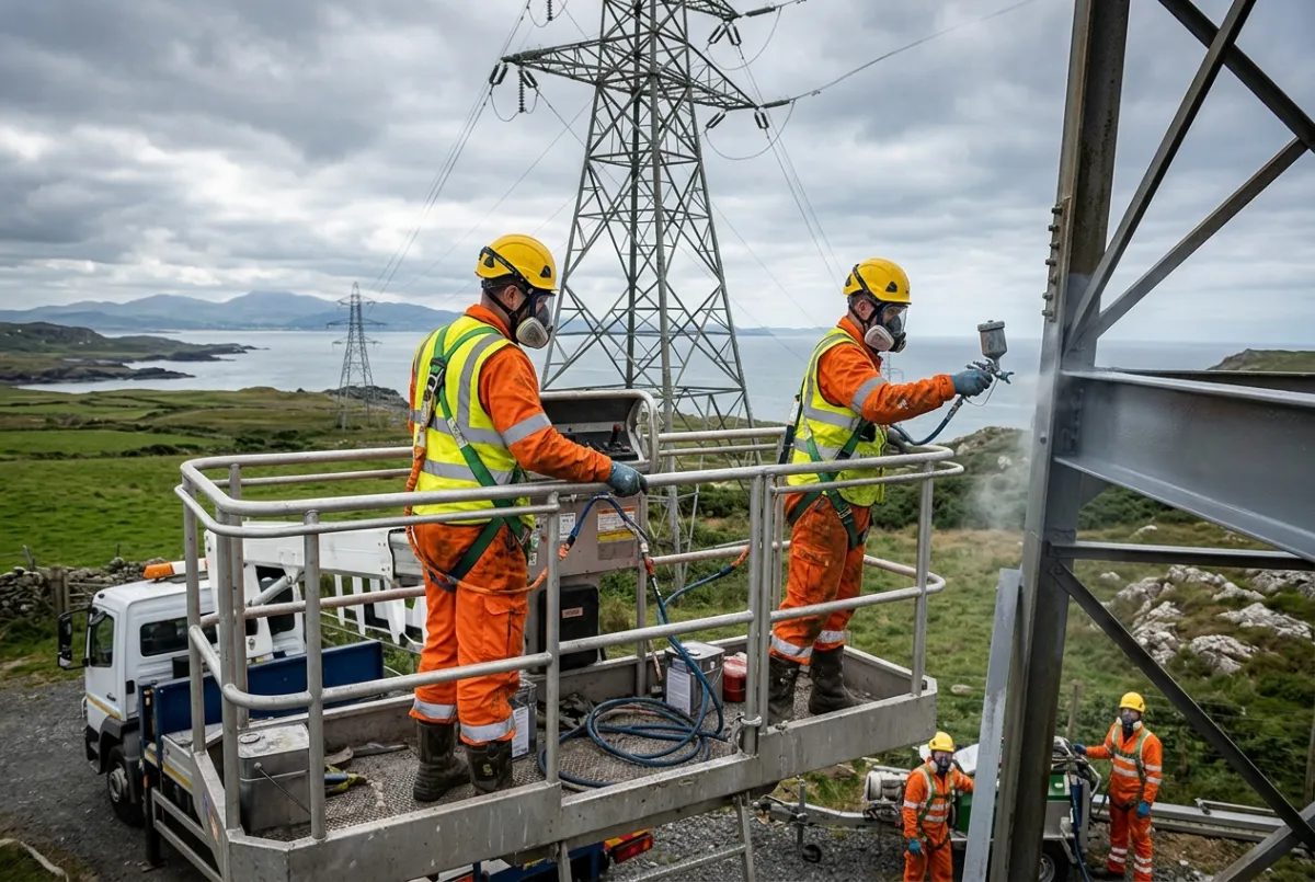 Industrial Painting for Power & Utilities Assets in Anglesey