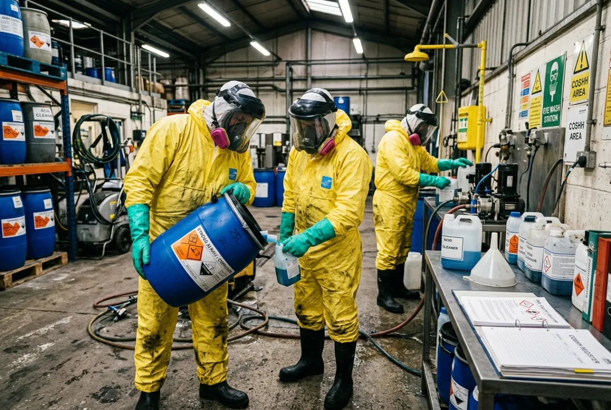 COSHH Compliance for Industrial Cleaning Contractors on Merseyside