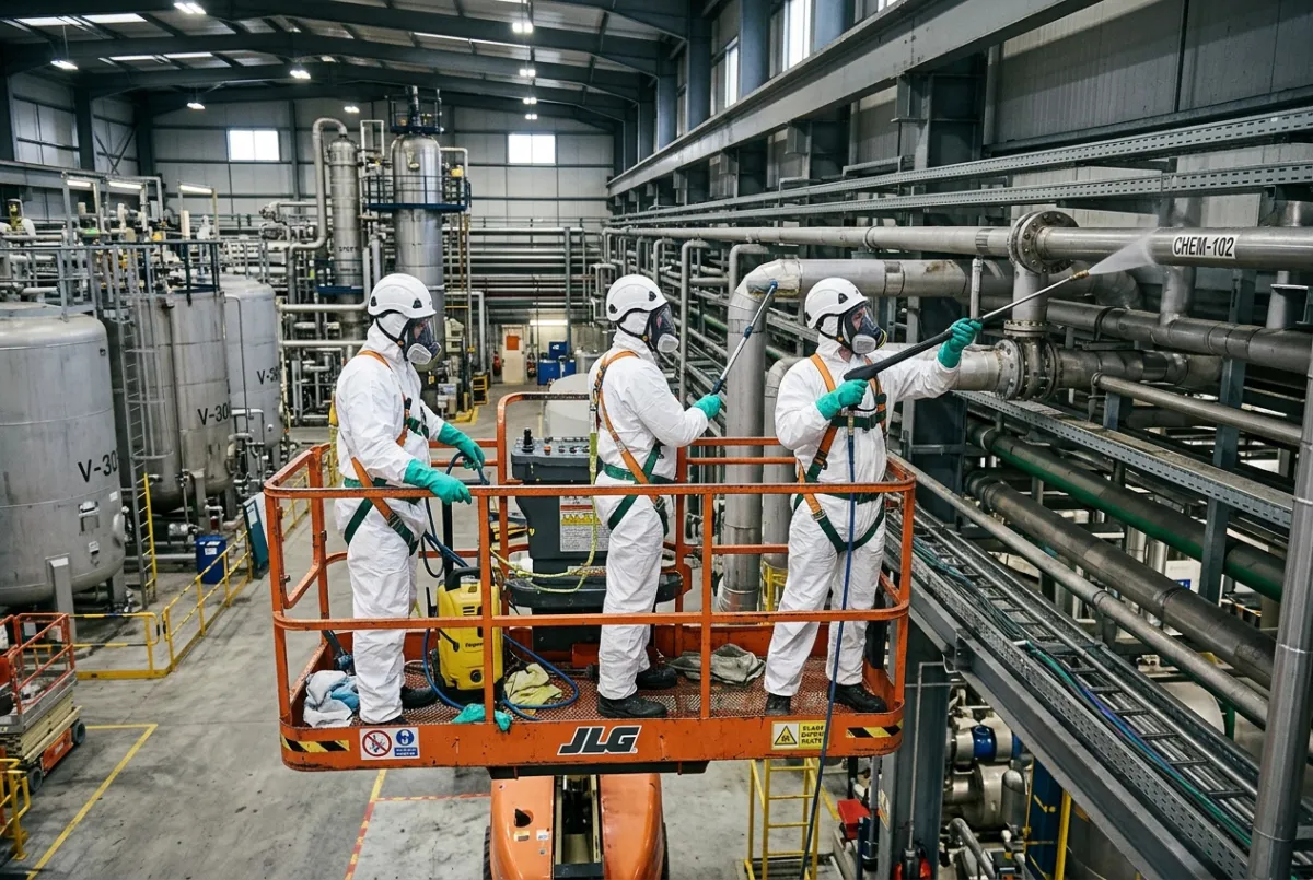 High-Level Cleaning for Chemical & Processing Plants in North West England