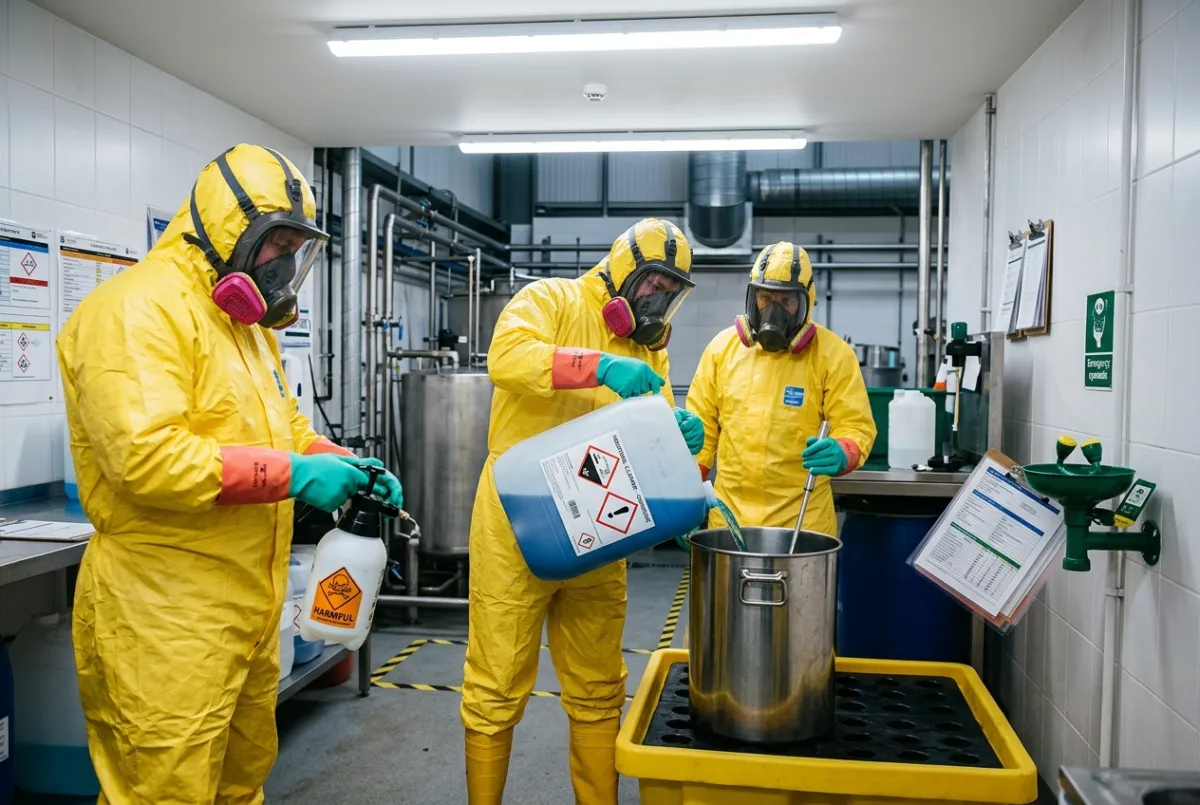 COSHH Compliance for Industrial Cleaning Contractors in North Wales