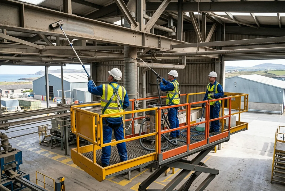 High-Level Access Cleaning for Industrial Structures in Anglesey & North Wales