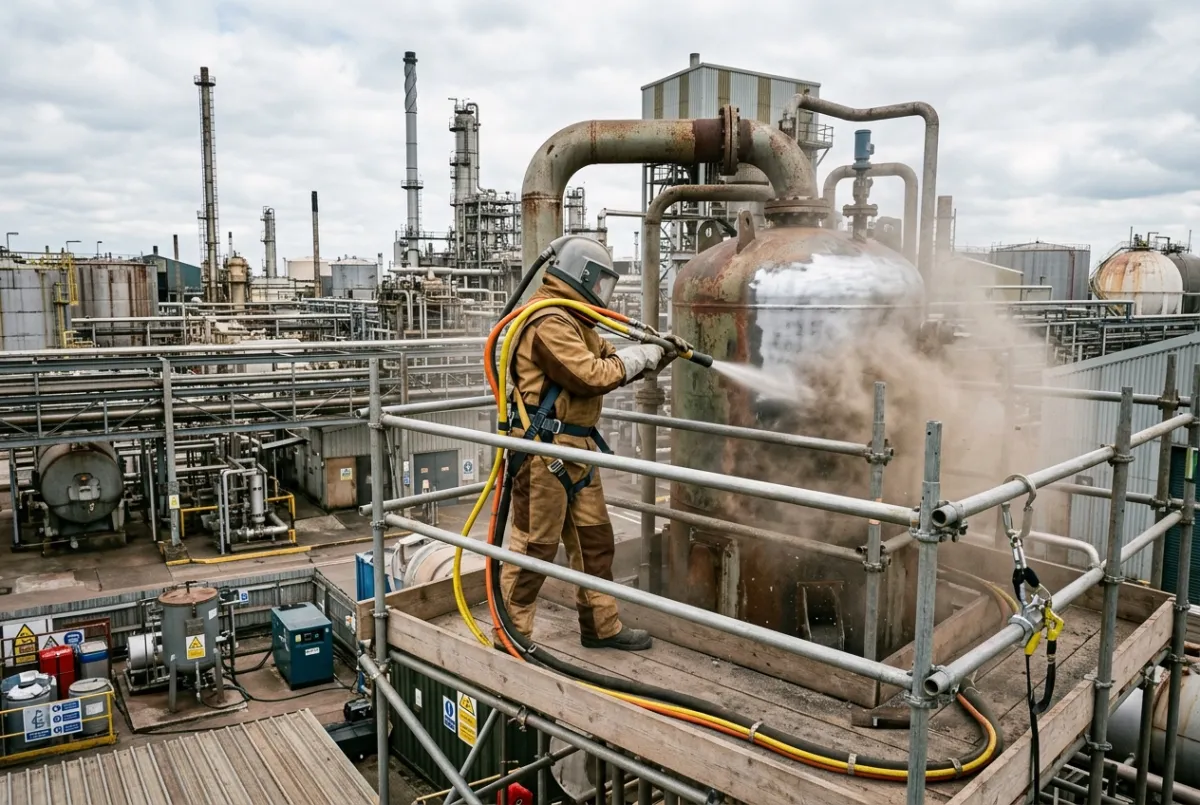 Shot Blasting for Oil, Gas & Petrochemical Facilities in the North West