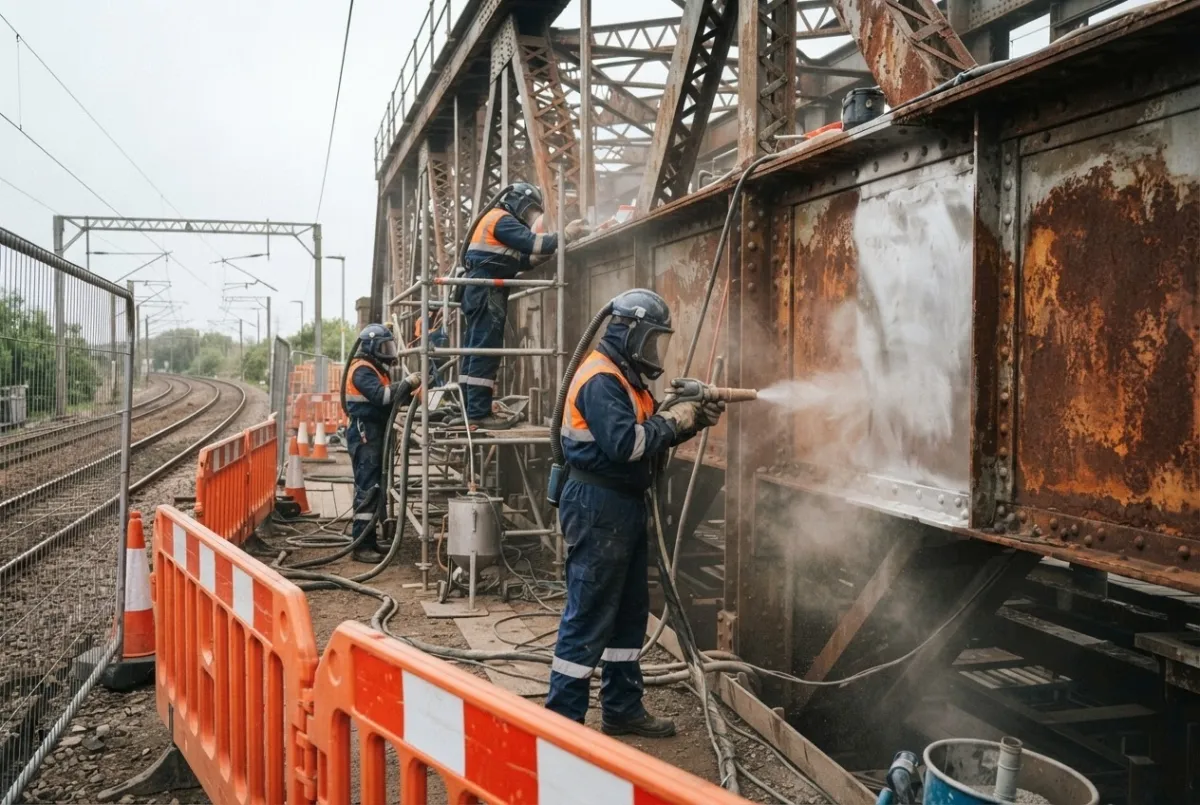 Shot Blasting for Rail & Transport Infrastructure Across the UK