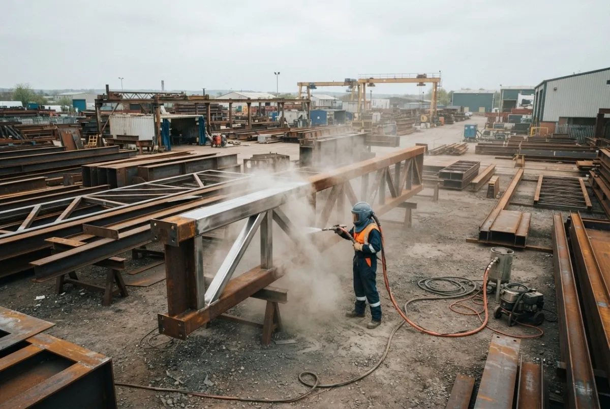 Shot Blasting for Structural Steel & Fabrication Projects