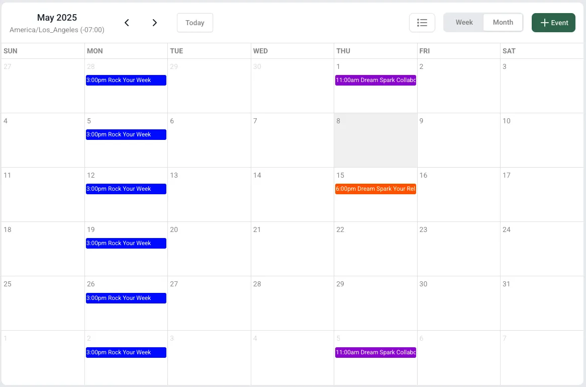 Events Calendar