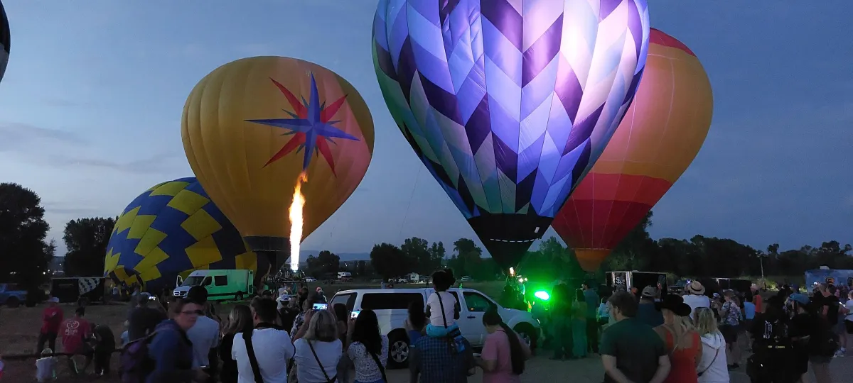 Craig, Colorado Balloon Festival at night
