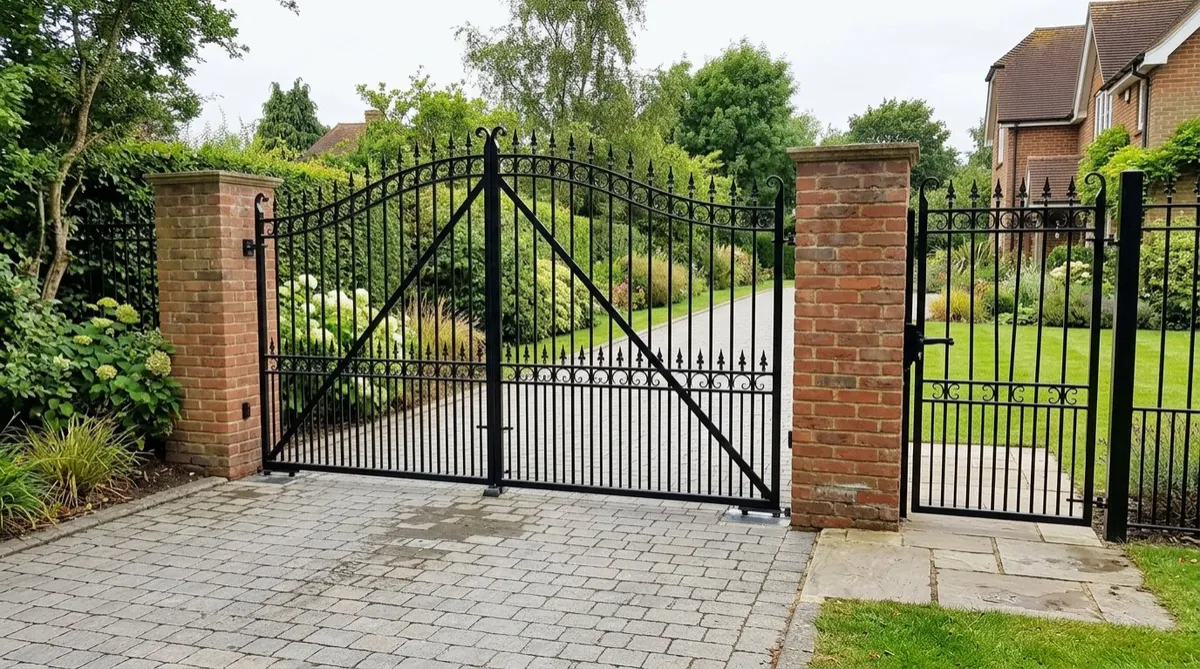 Metal Fence & Driveway Gate in 