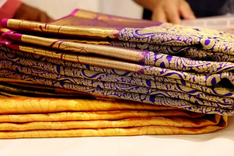 a close up view of a white fabric