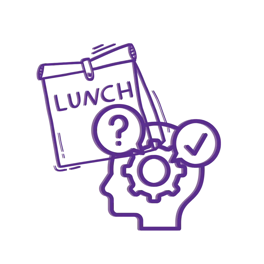 Lunch and Learn icon — representing Heidi Blair's Communication Lunch and Learn workshop series