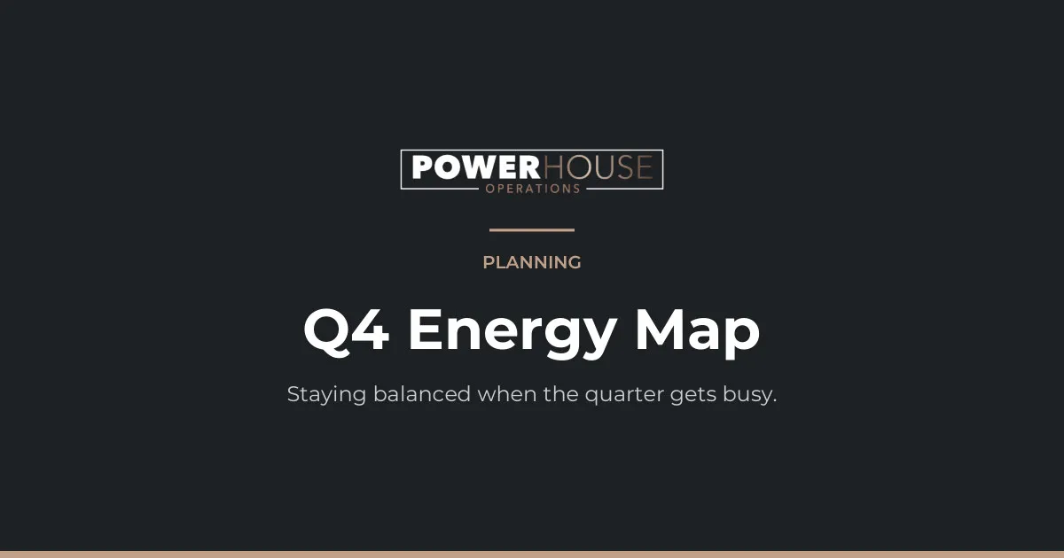 Q4 Energy Map — a free guide from Power House Operations