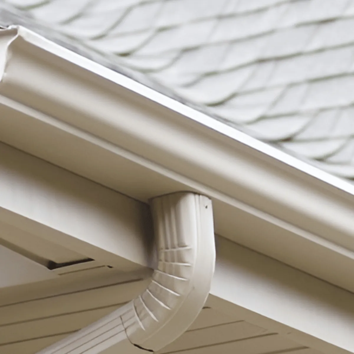Clean gutter system with no joints installed on Boston area home