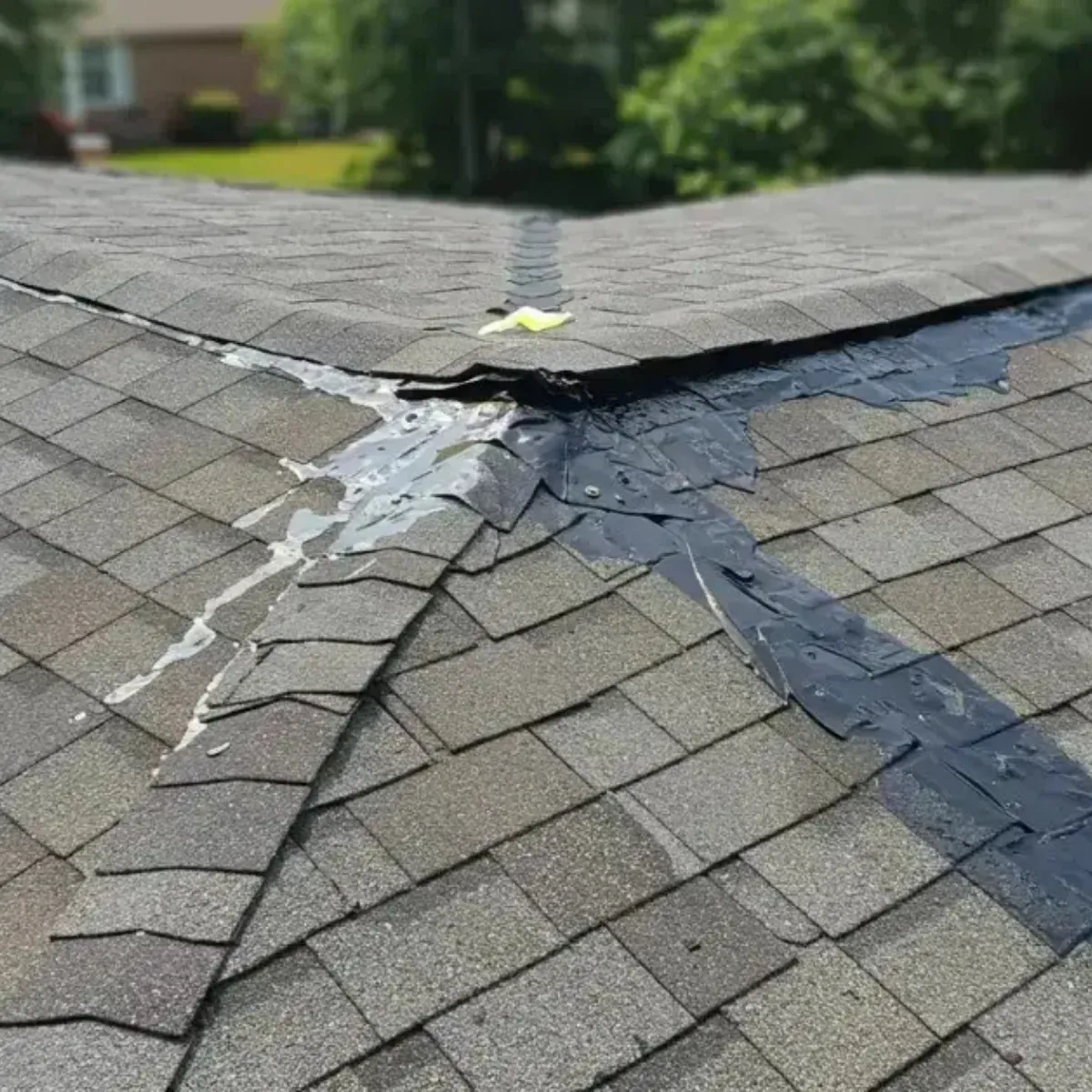 interior water stain from roof leak