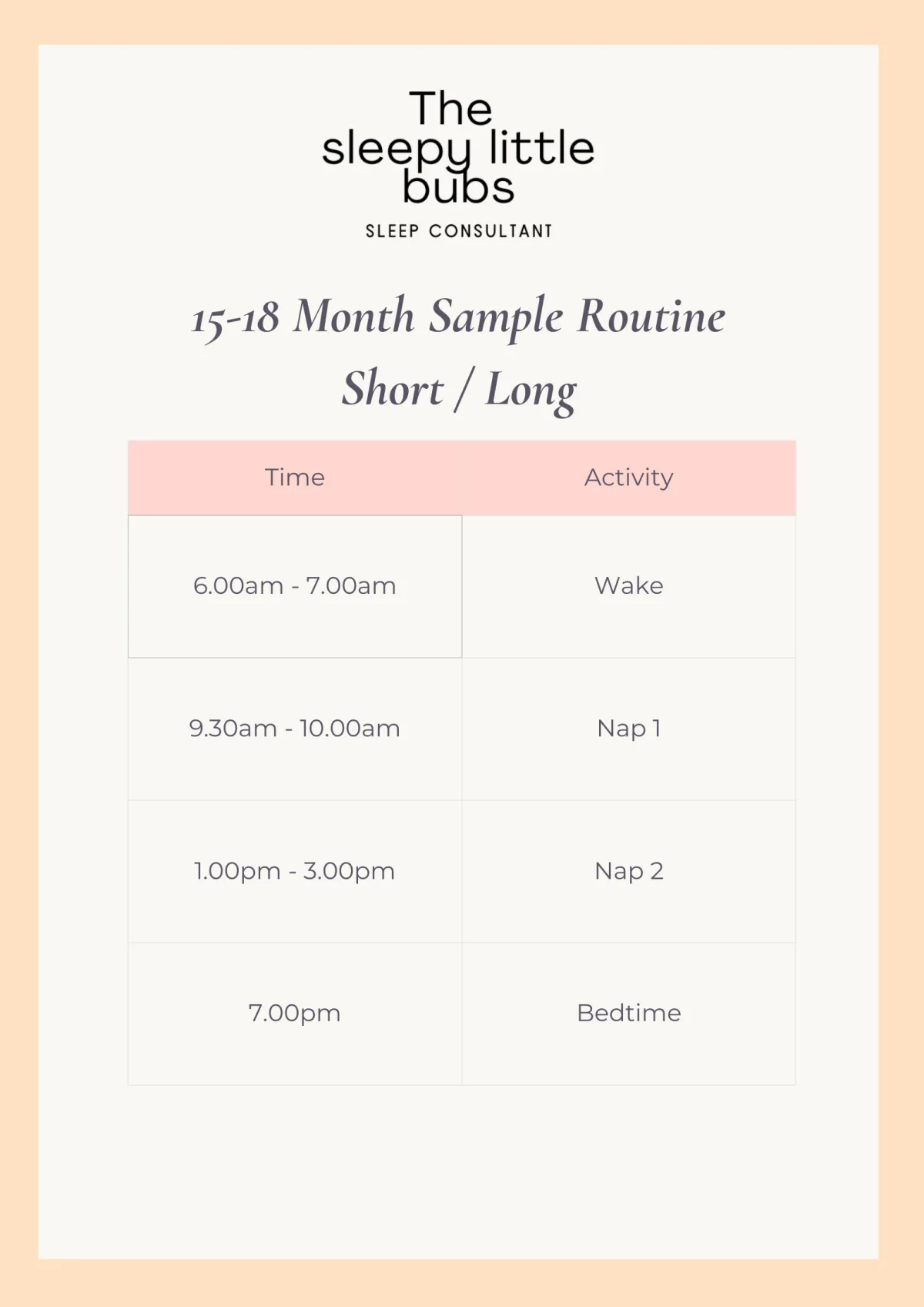 15-18 month sleep routine