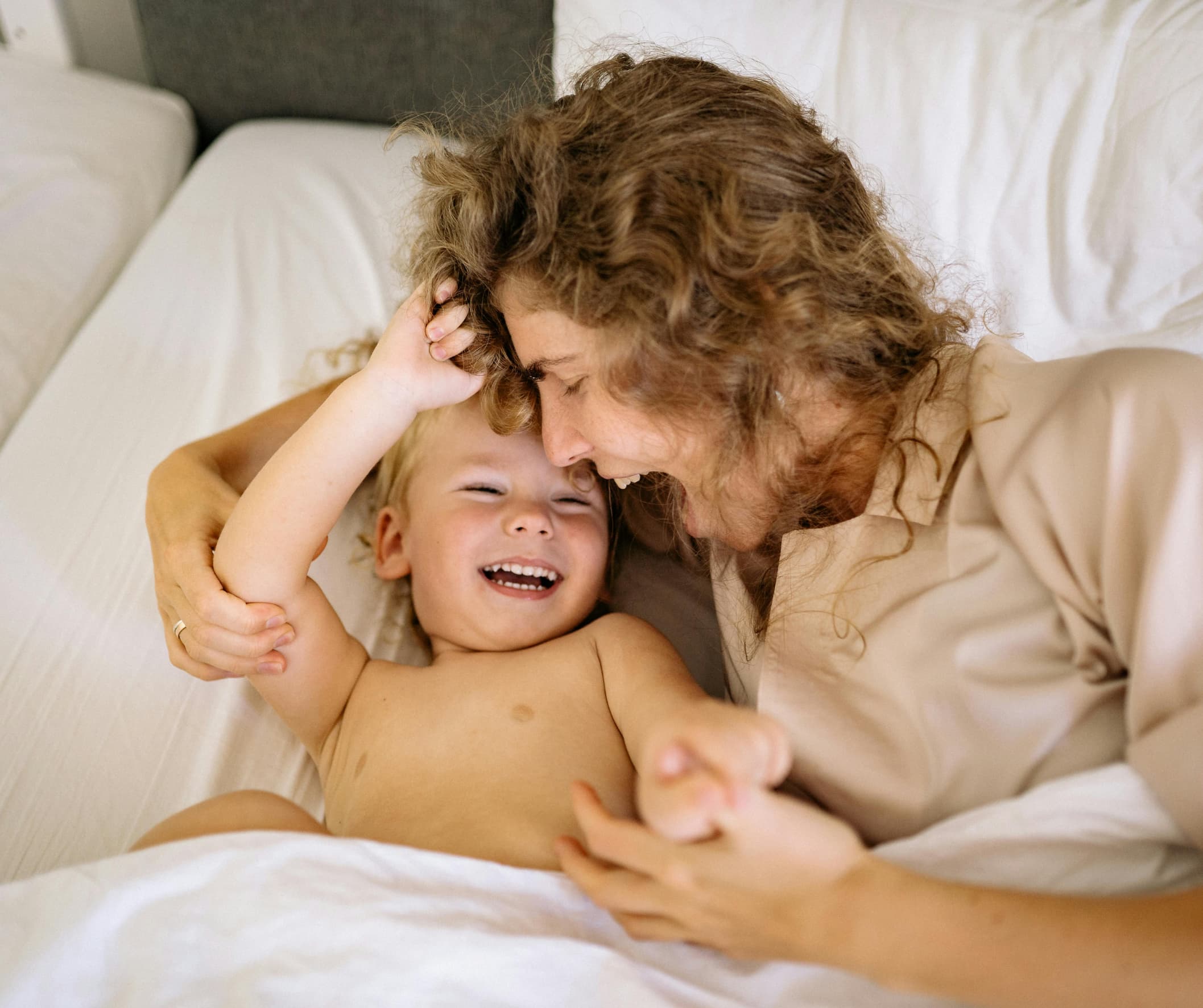 Toddler and parent during the 2 to 1 nap transition