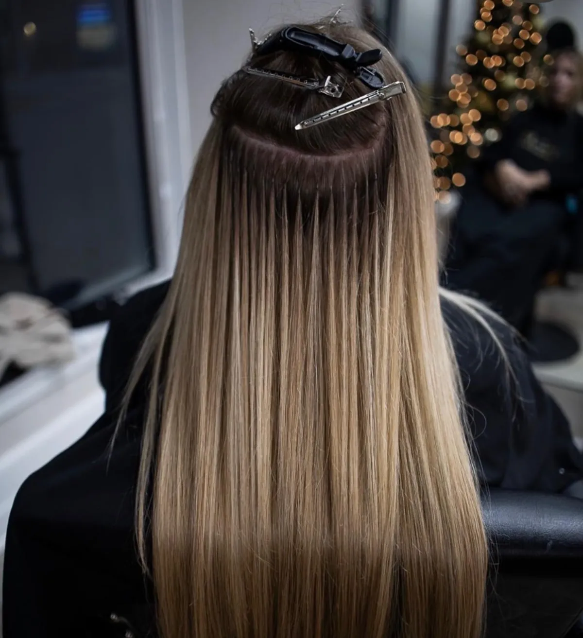 a person with long hair