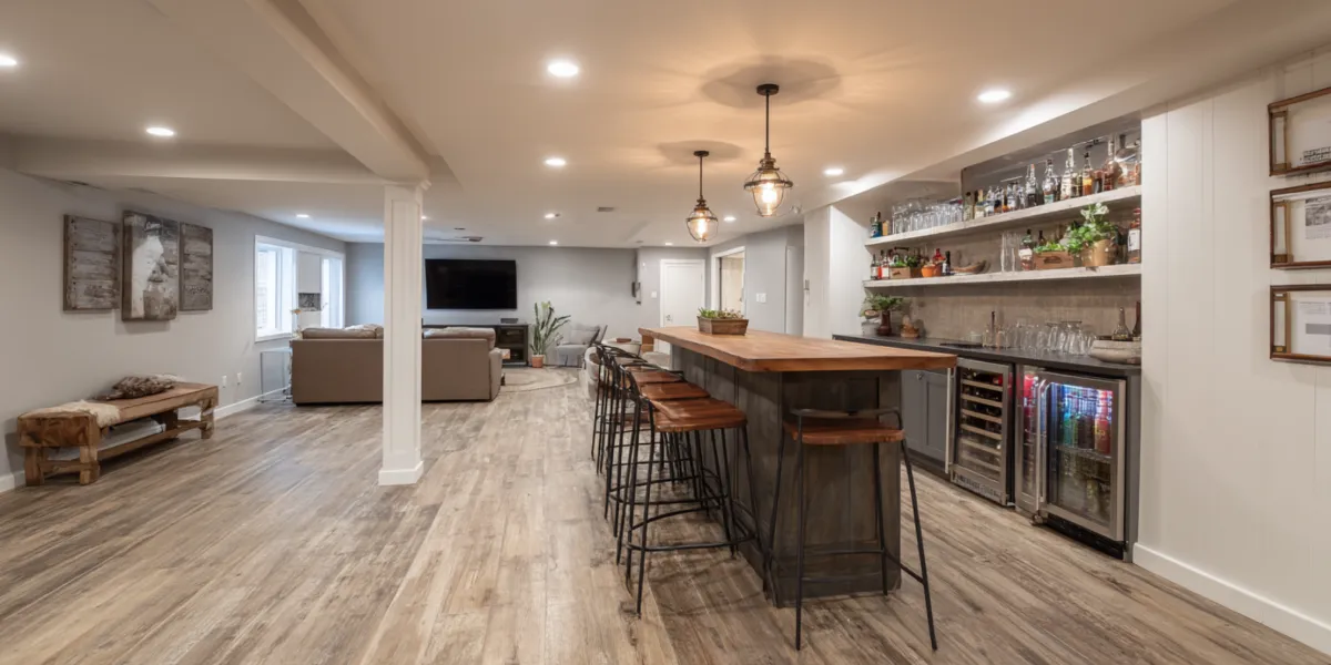 Full home renovation showing open concept layout, updated finishes, and multi-room improvements