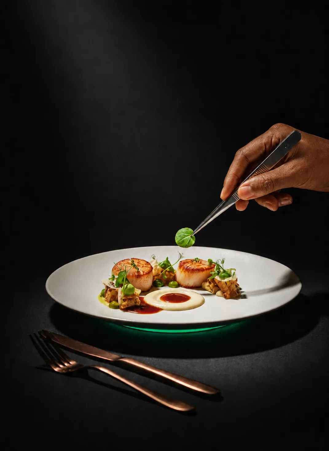 Executive Chef's Table dining setting