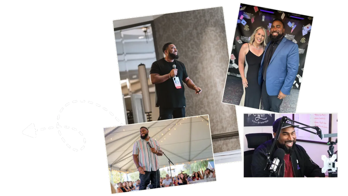 Collage of Henry Washington speaking