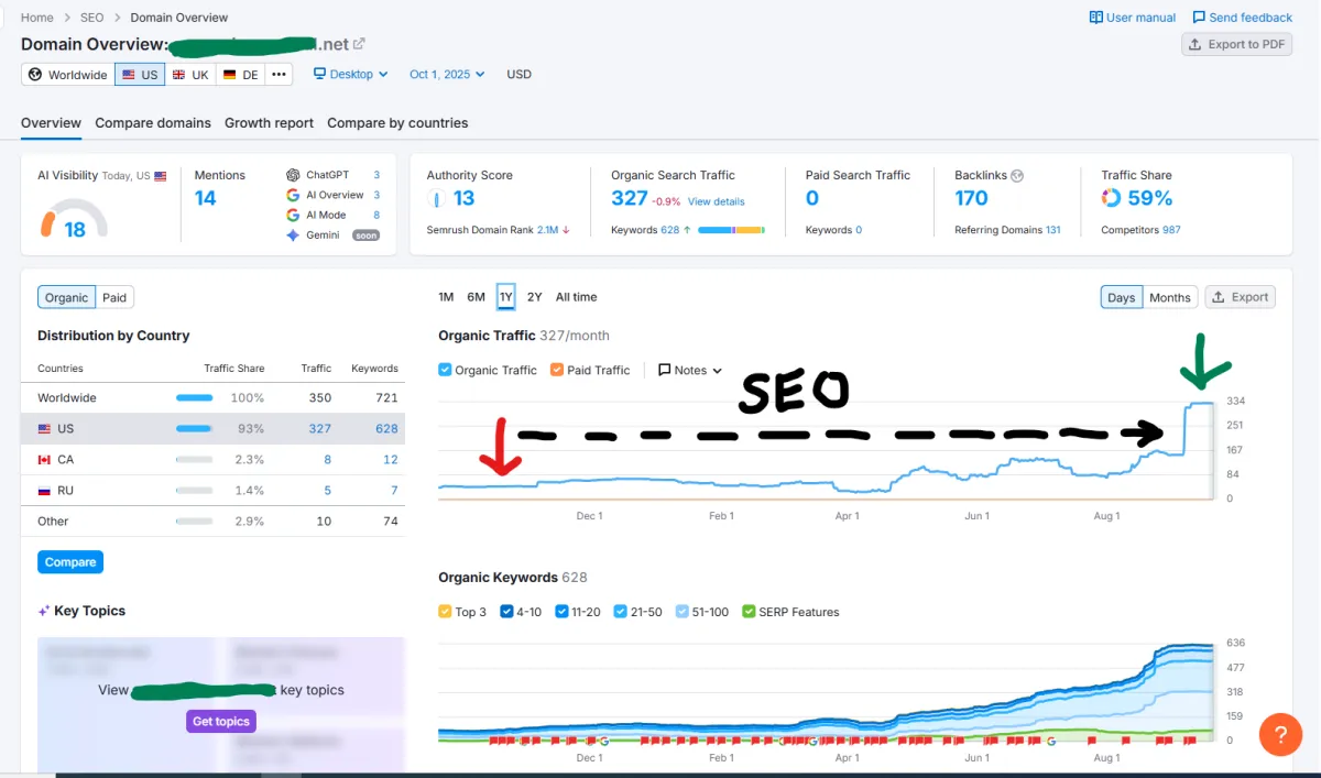 Local Environmental Consulting firm SEO case study 1-year