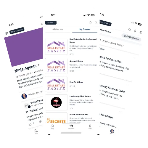 Real Estate Easier CRM dashboard highlighting digital assistant features for efficient client management and automation.
